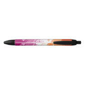 Stylo Noir Drapeau de la fierté lesbienne Abstraite (Dos)