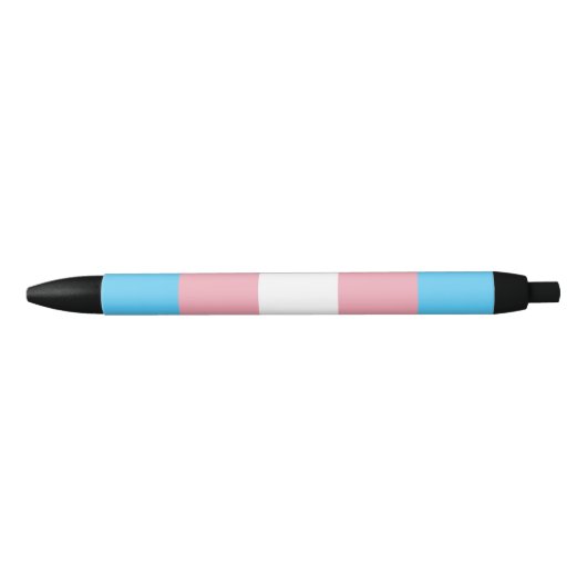 Stylo Noir Drapeau de la fierté transgenre - LGBT Rainbow (Devant)