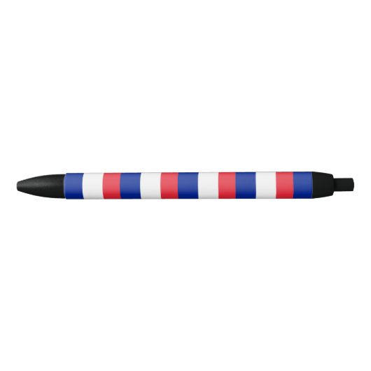 Stylo Noir Drapeau de la France (Devant)