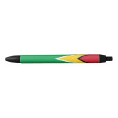 Stylo Noir Drapeau de la Guyane (Devant)