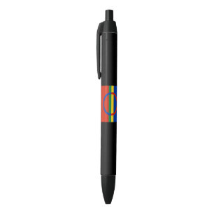 Stylo Noir Drapeau de la Laponie (Noël) (Sami) (Laplander)