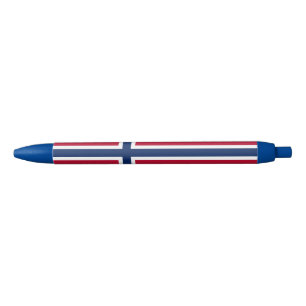 Stylo Noir Drapeau de la Norvège