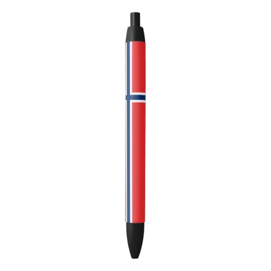 Stylo Noir Drapeau de la Norvège (devant Vertical)