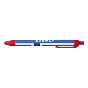 Stylo Noir Drapeau de la Norvège