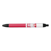Stylo Noir Drapeau de la Pologne (Devant)