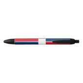 Stylo Noir Drapeau de la République dominicaine (Dos)