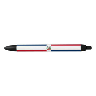 Stylo Noir Drapeau de la République Dominicaine
