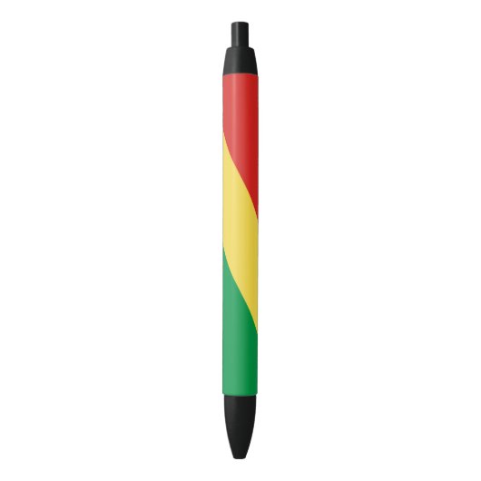 Stylo Noir Drapeau de la République du Congo (devant Vertical)