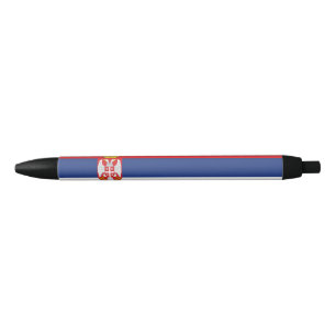Stylo Noir drapeau de la Serbie