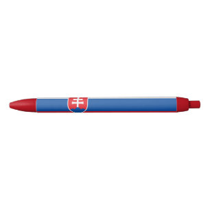 Stylo Noir Drapeau de la Slovaquie