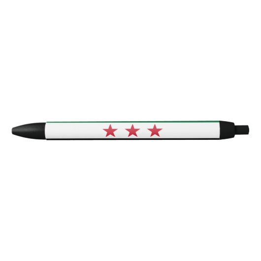 Stylo Noir Drapeau de la Syrie (Devant)