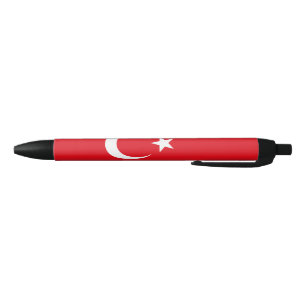 Stylo Noir Drapeau de la Turquie
