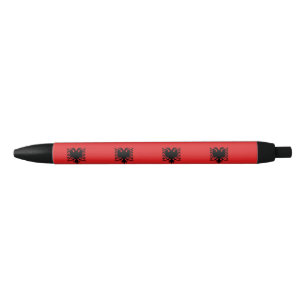 Stylo Noir Drapeau de l'Albanie