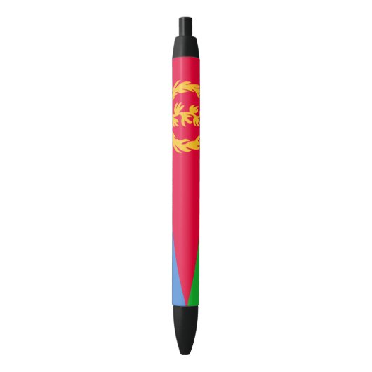 Stylo Noir Drapeau de l'Érythrée (devant Vertical)