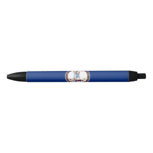 Stylo Noir Drapeau de l'État de Virginie