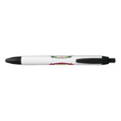 Stylo Noir Drapeau de l'État de Virginie-Occidentale (Dos)