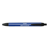 Stylo Noir Drapeau de l'État du Wisconsin (Dos)