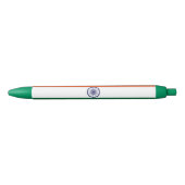 Stylo Noir Drapeau de l'Inde (Devant)