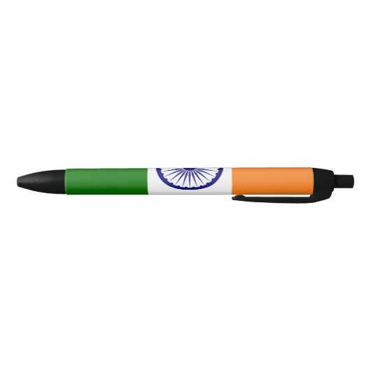 Stylo Noir Drapeau de l'Inde (Bas)