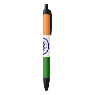 Stylo Noir Drapeau de l'Inde