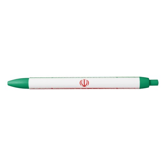 Stylo Noir Drapeau de l'Iran (Devant)