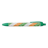 Stylo Noir Drapeau de l'Irlande avec motif shamrock (Haut)