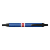 Stylo Noir Drapeau de l'Islande (Dos)