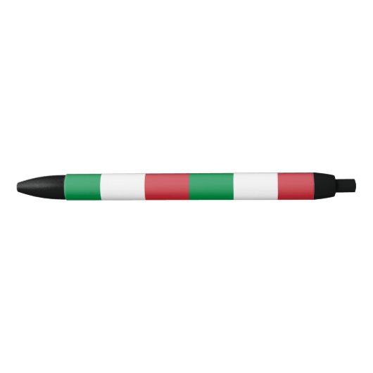 Stylo Noir Drapeau de l'Italie (Devant)