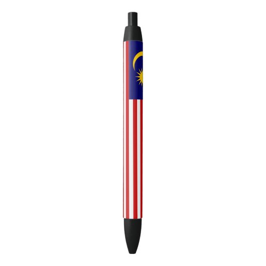 Stylo Noir Drapeau de Malaisie (devant Vertical)