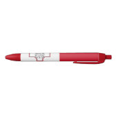 Stylo Noir Drapeau de Malte (Bas)