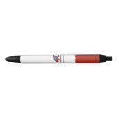 Stylo Noir Drapeau de Mari El (Devant)