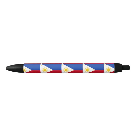Stylo Noir Drapeau de Philippines (Devant)