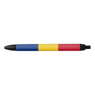 Stylo Noir Drapeau de Roumanie