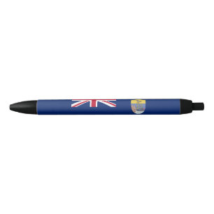 Stylo Noir Drapeau de Sainte-Hélène