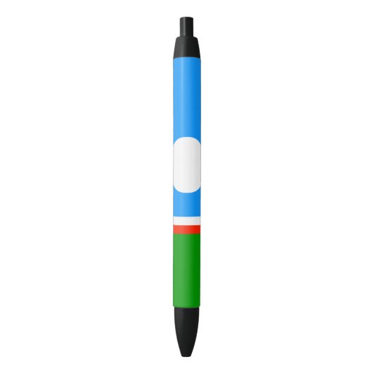 Stylo Noir Drapeau de Sakha (devant Vertical)