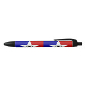 Stylo Noir Drapeau de San Antonio, Texas Black Ink Pen (Haut)
