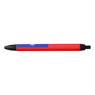 Stylo Noir Drapeau de Taïwan