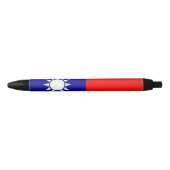Stylo Noir Drapeau de Taïwan (Devant)