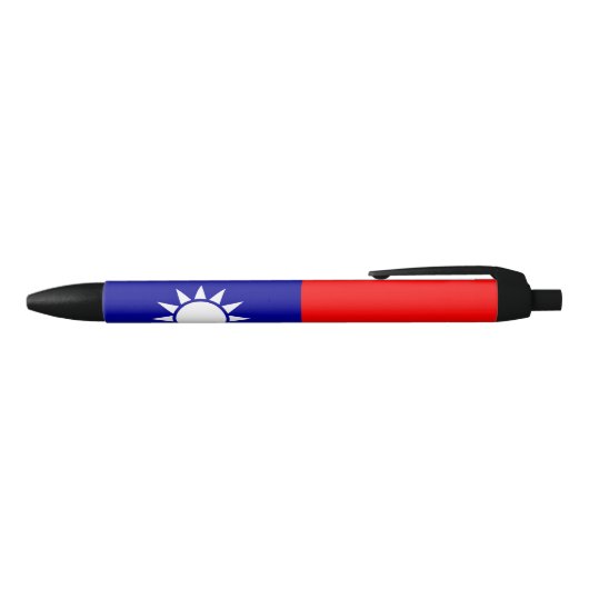 Stylo Noir Drapeau de Taïwan (Haut)