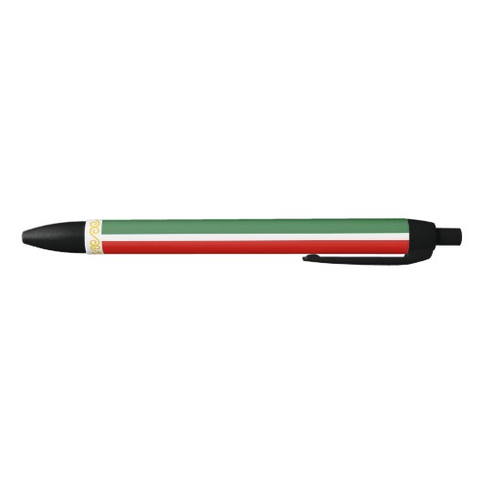 Stylo Noir Drapeau de Tchétchénie (Bas)