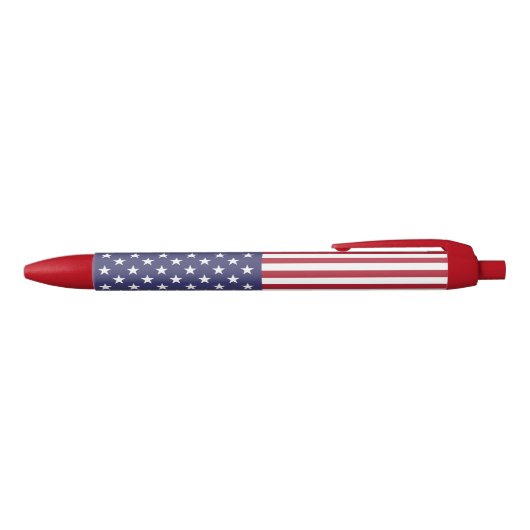 Stylo Noir Drapeau des États-Unis (Haut)
