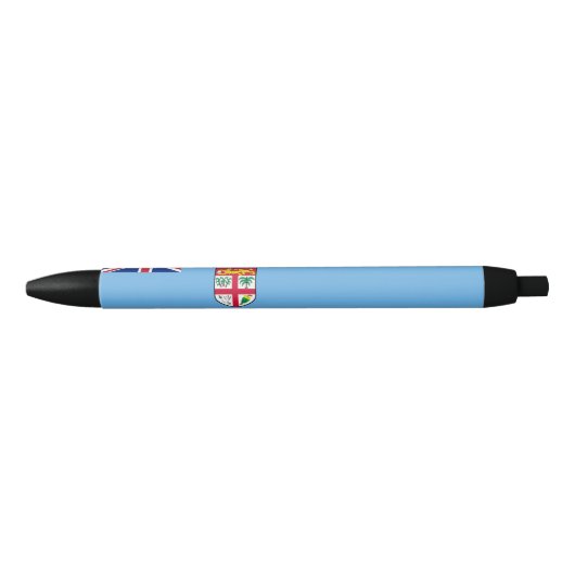 Stylo Noir Drapeau des Fidji (Devant)