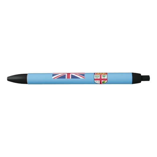 Stylo Noir Drapeau des Fidji (Devant)