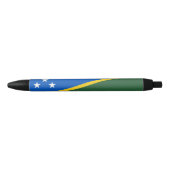 Stylo Noir Drapeau des Îles Salomon (Devant)