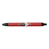 Stylo Noir Drapeau d'Eswatini (Devant)