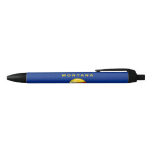 Stylo Noir Drapeau d'État du Montana