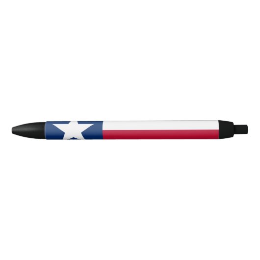 Stylo Noir Drapeau d'État texan (Texas) (Devant)