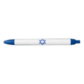Stylo Noir Drapeau d'Israël (Devant)