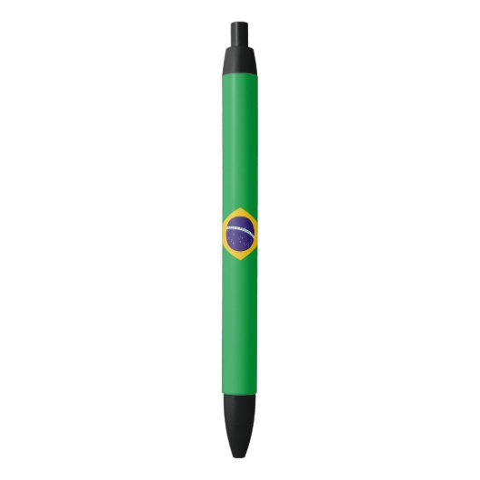Stylo Noir Drapeau du Brésil (devant Vertical)