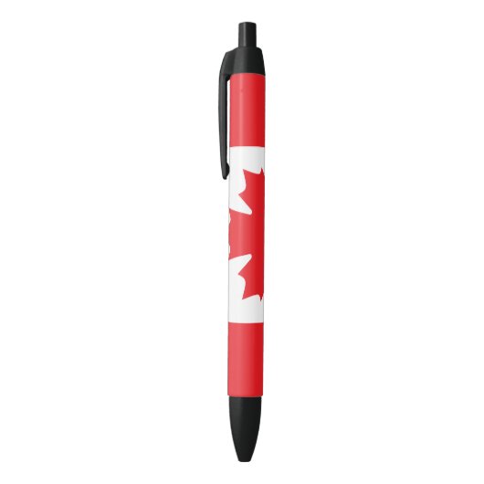 Stylo Noir Drapeau du Canada (Haut (Vertical))